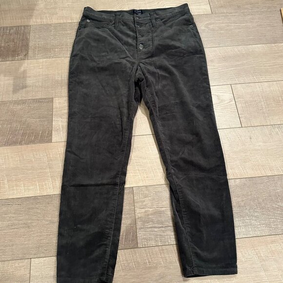 J CREW HIGH RISE SKINNY GRAY CORDUROY PANTS WOMENS 31 - Picture 1 of 10